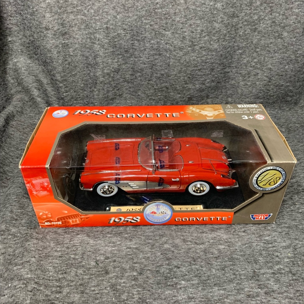 1958 Chevrolet Corvette Die Cast Model By Motor Max No. 73109 New Old Stock